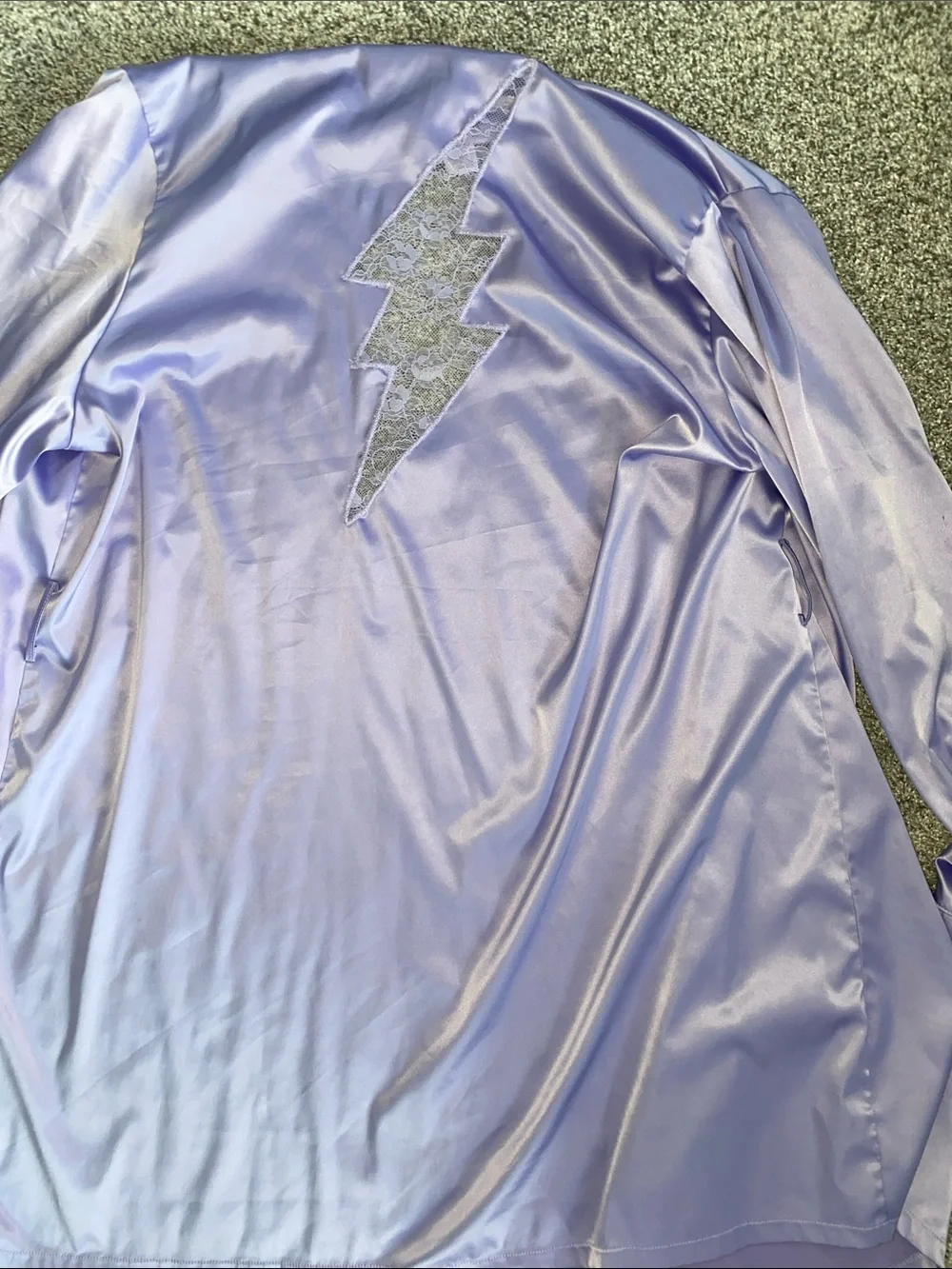 Savage X Fenty Lavender Satin Lingerie Robe - Picture 3 of 3